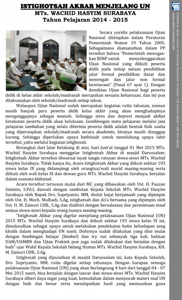 ISTIGHOTSAH AKBAR UN(0)