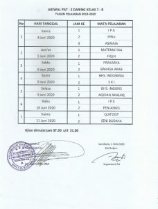 jadwal 1