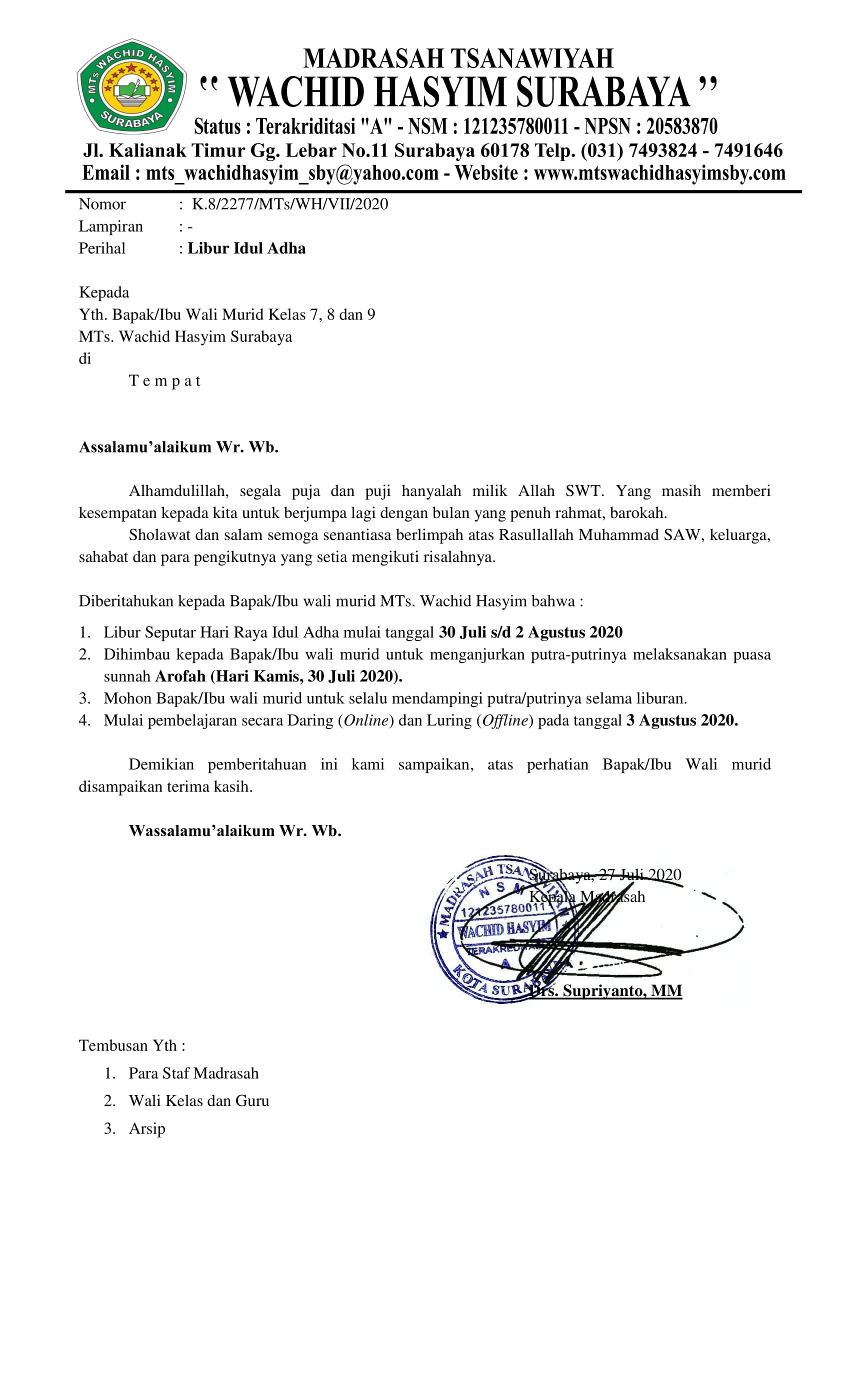 6. Libur Pembelajaran Hari Idul Adha-1
