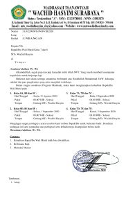 UNDANGAN RAPAT SOSIALISASI PROGRAM MADRASAH BAGI KELAS 7 DAN 8-1