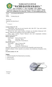 UNDANGAN RAPAT SOSIALISASI PROGRAM MADRASAH BAGI KELAS 9-1