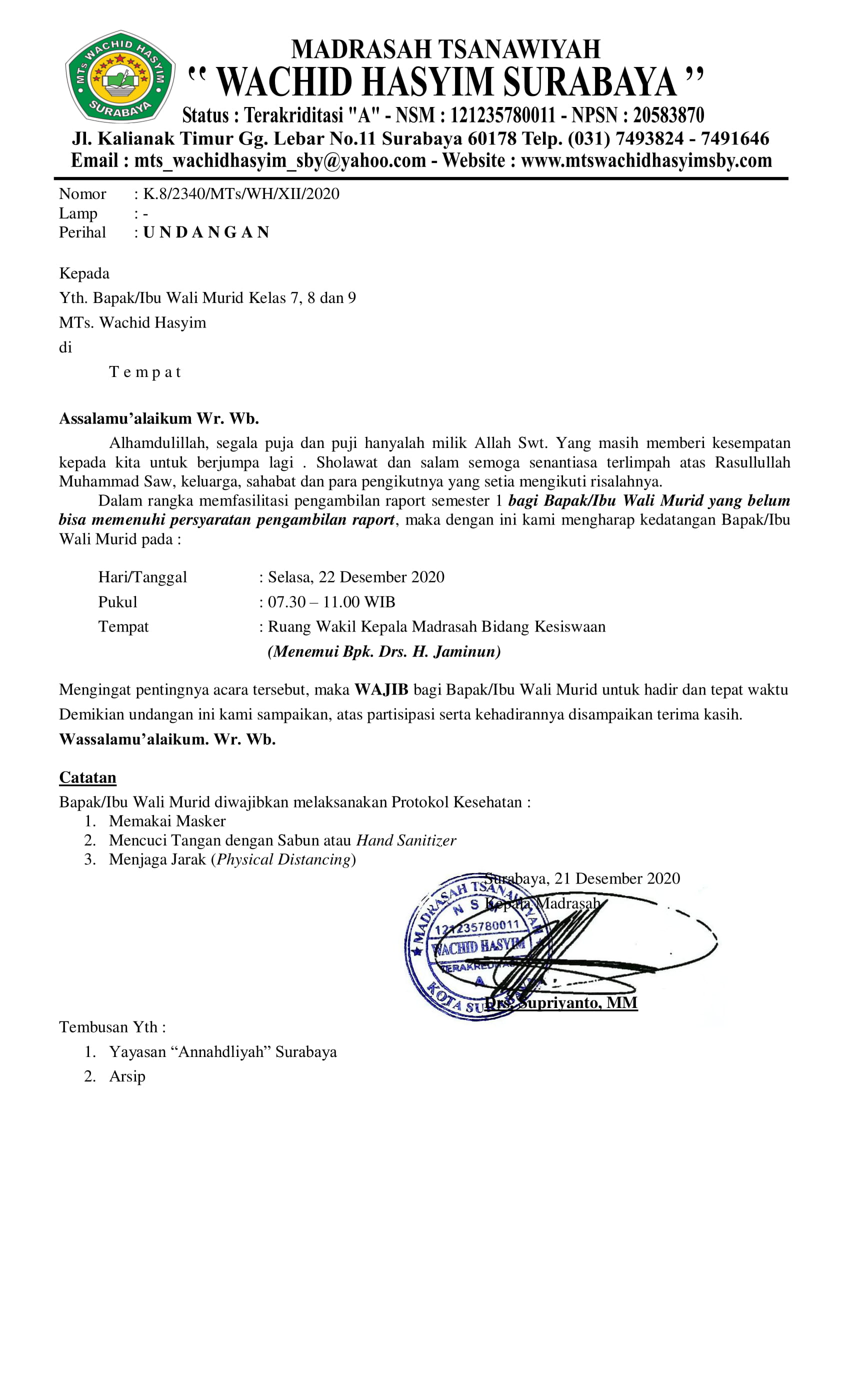 MTs. Wachid hasyim MTs. Wachid hasyim