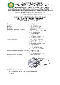 Susunan Panitia PPDB-1