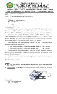 22. Pemberitahuan Kegiatan Ujian Madrasah bagi Kelas 9-1