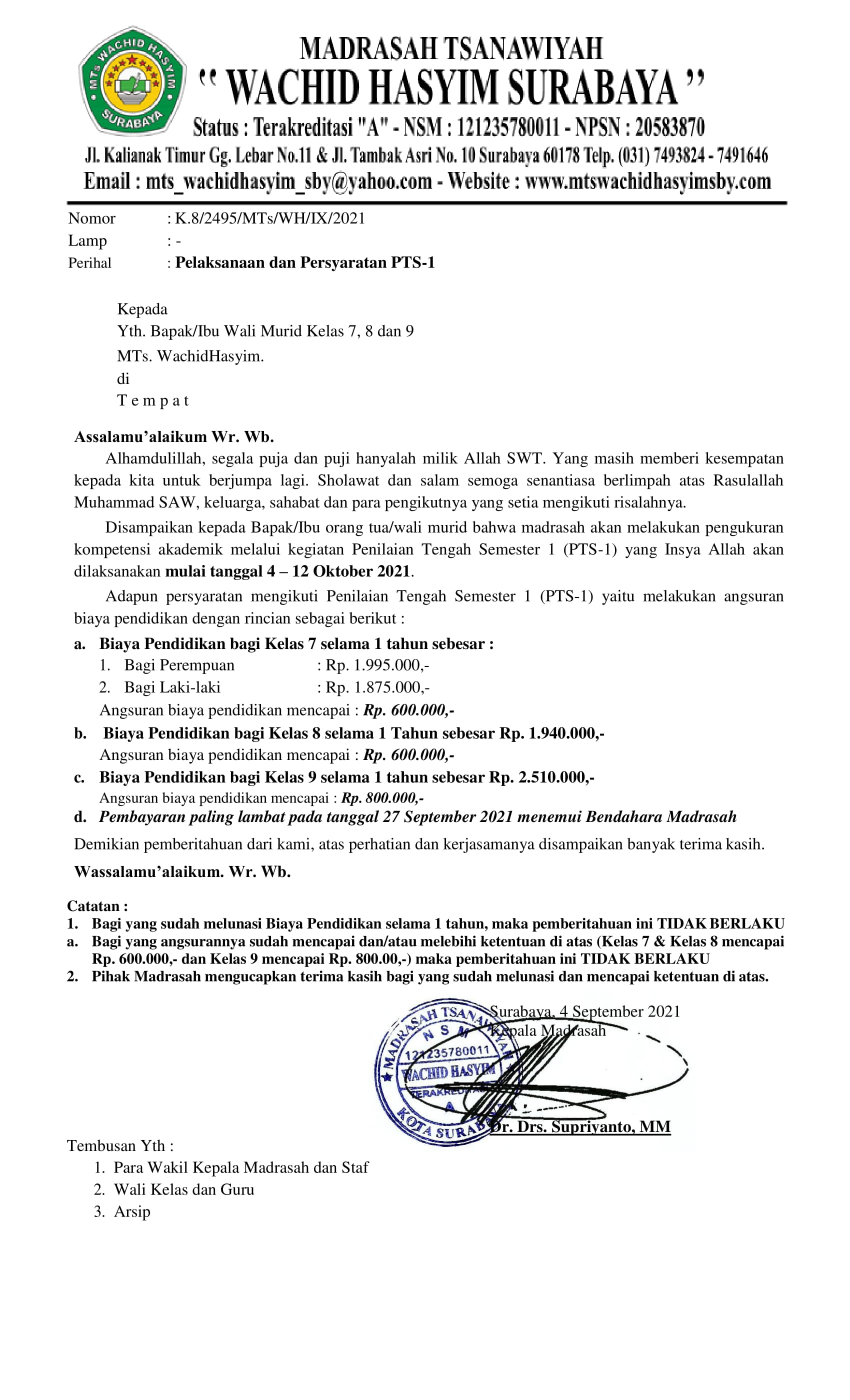 7. Pelaksanaan dan Persyaratan PTS-1-1