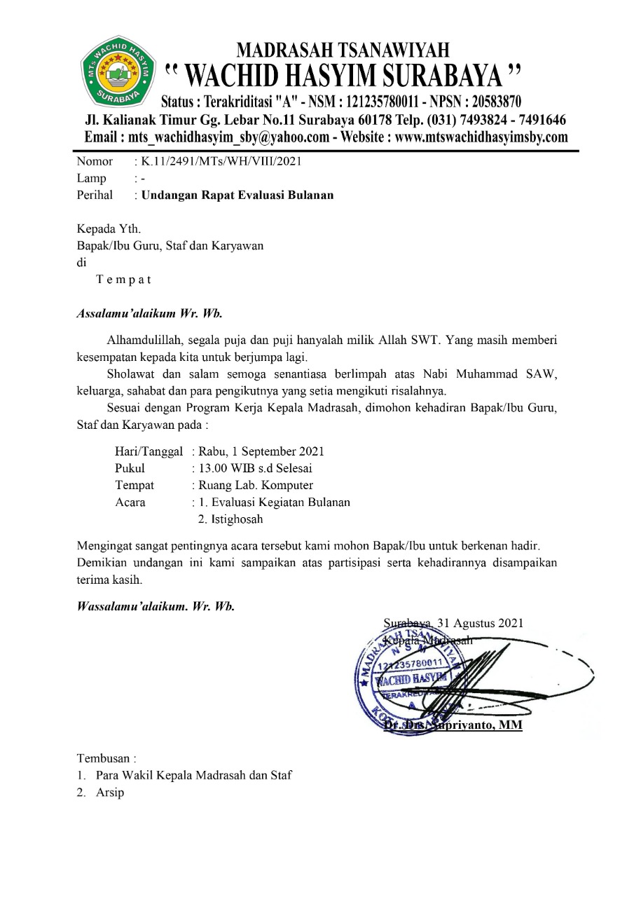 rapat evaluasi september