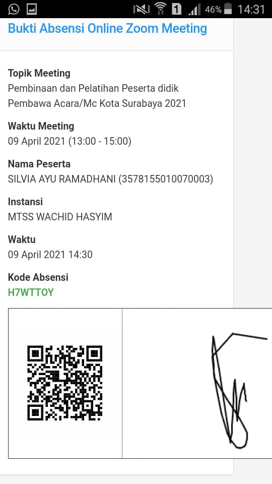 daftar hadir pelatihan mc 1