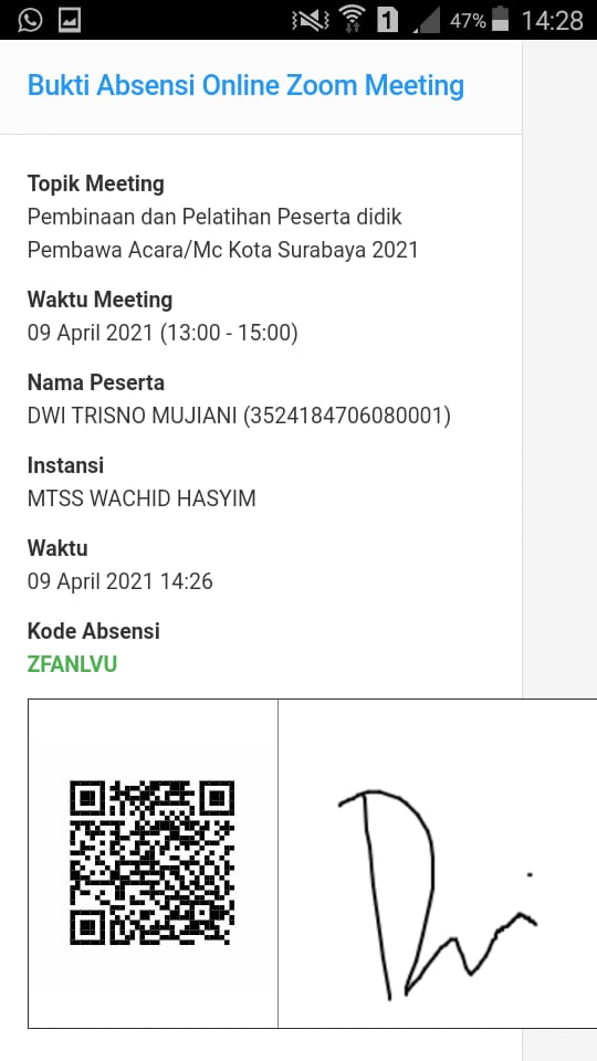 daftar hadir pelatihan mc 2